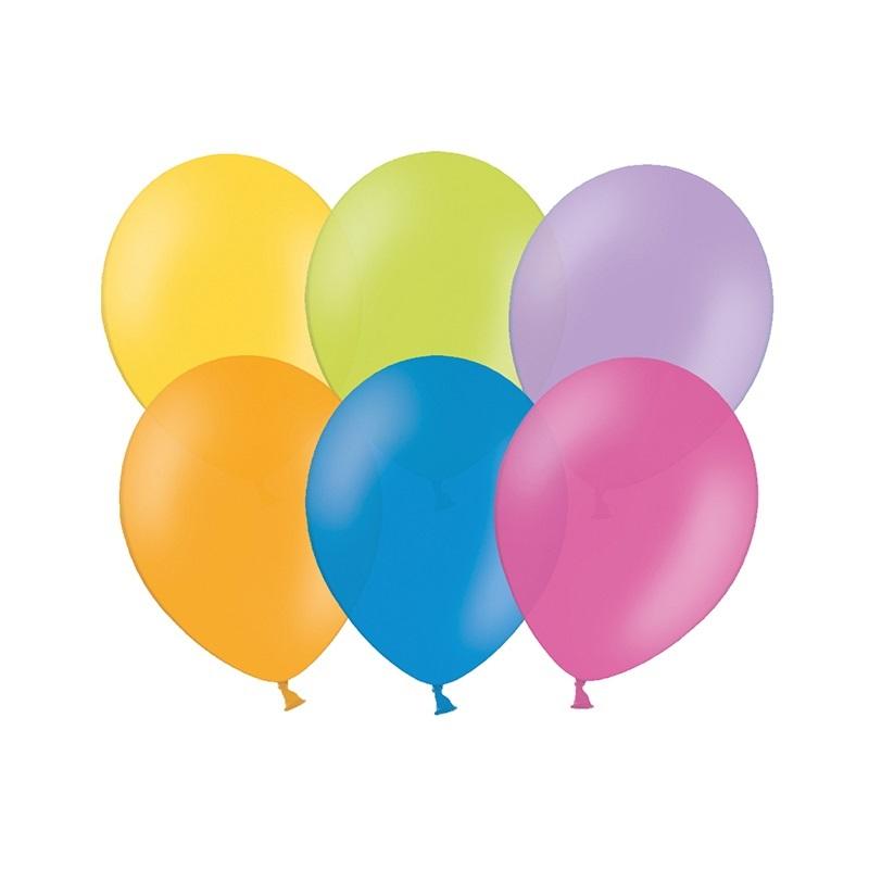 Ballonger pastell 30 cm, fargemiks - 50 stk