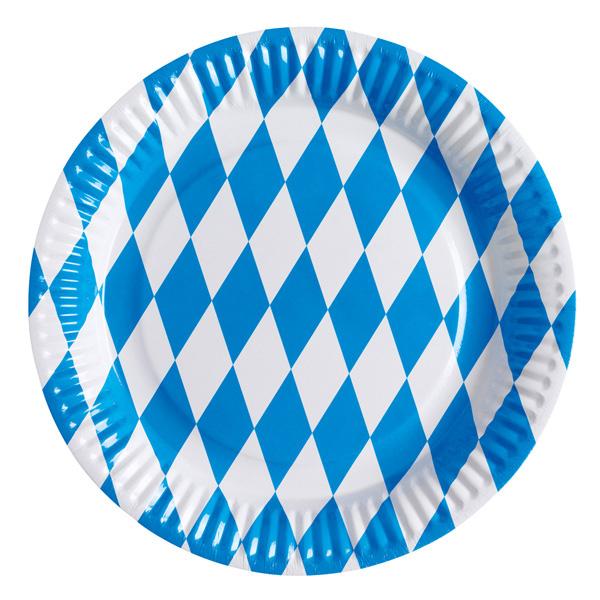 Papptallerkener oktoberfest rutete – 8 stk