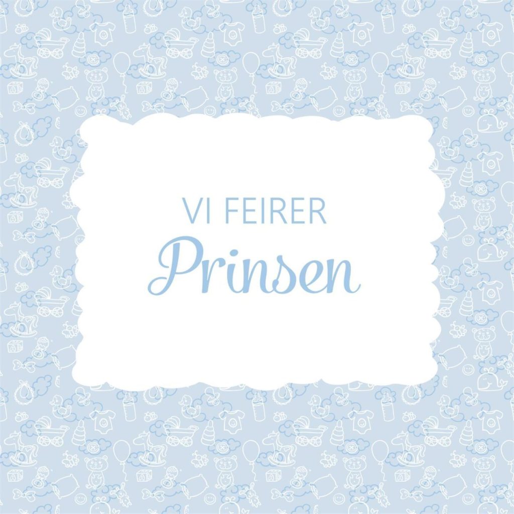 Servietter, Vi feirer prinsen – 20 stk