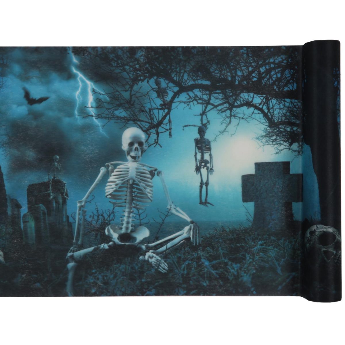 Bordløper Halloween skjelett – 5 meter