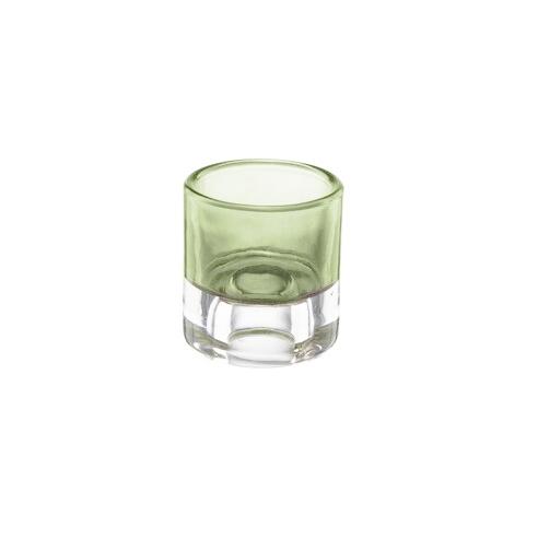 Lysestake glass til kronelys og telys - Sage green