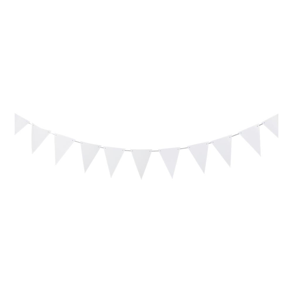 Flaggbanner hvit - 3,6 meter
