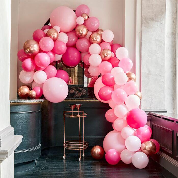 Ballongbue, gjør det selv - rosa og rosegull luksus