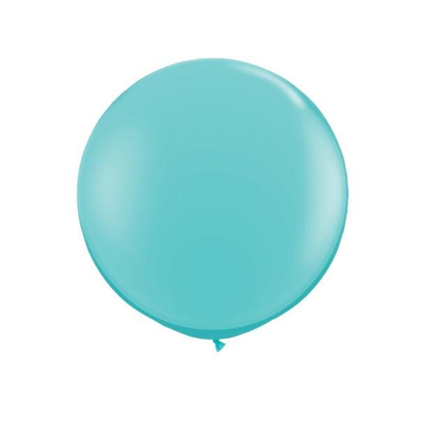Ballong qualatex, caribbean blå - 91 cm