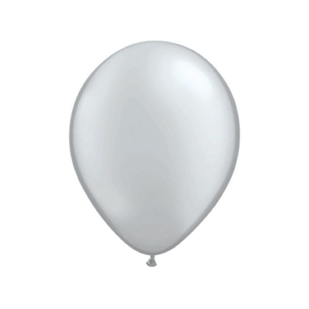 Ballonger qualatex sølv, 40 cm - 10 stk