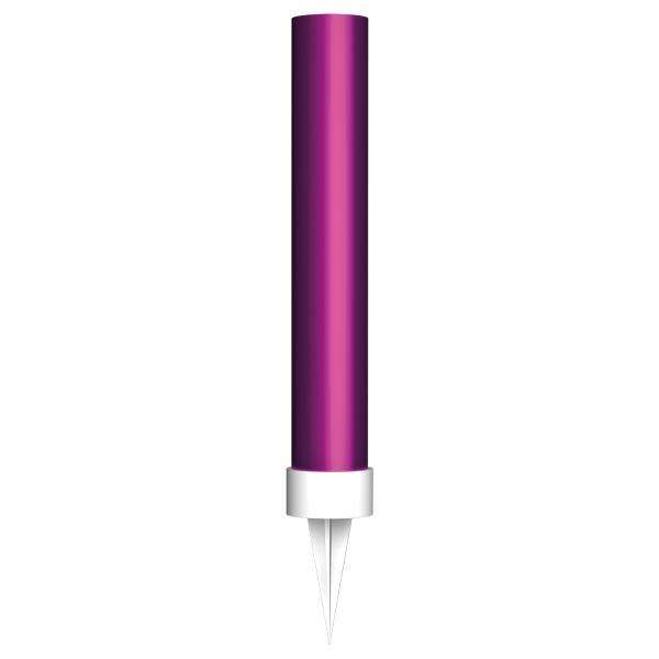 Kakefakkel, metallic rosa  – 2 stk