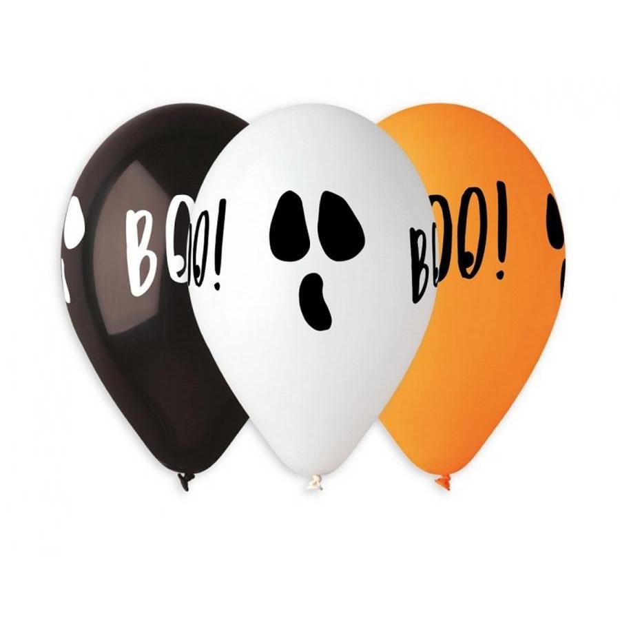 Ballonger, halloween boo - 5 stk