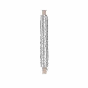 Vikletråd messing, sølv 0,3mm - 50m
