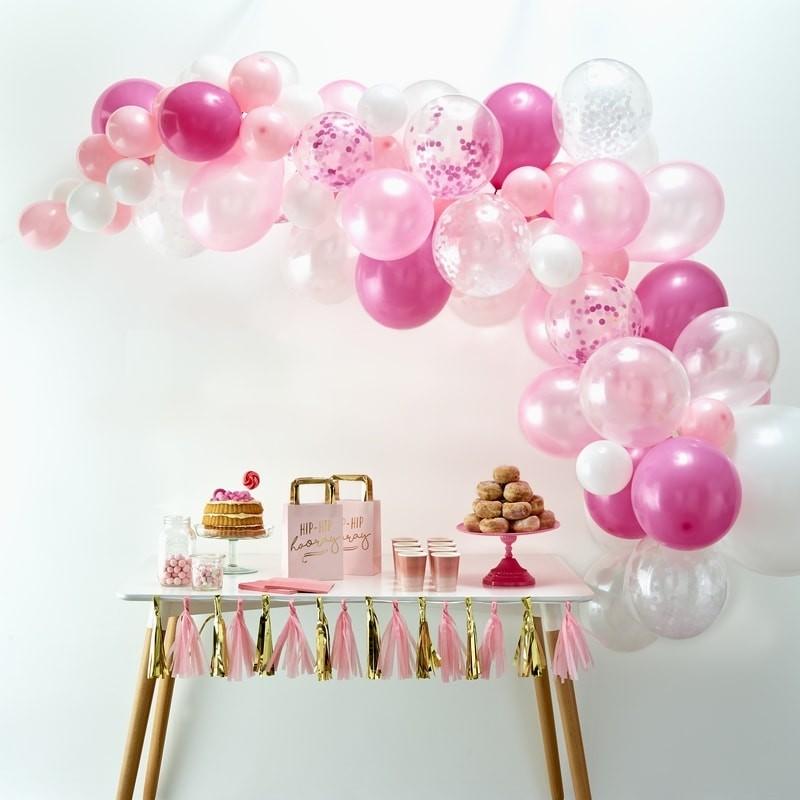 Ballongbue, gjør det selv - rosa