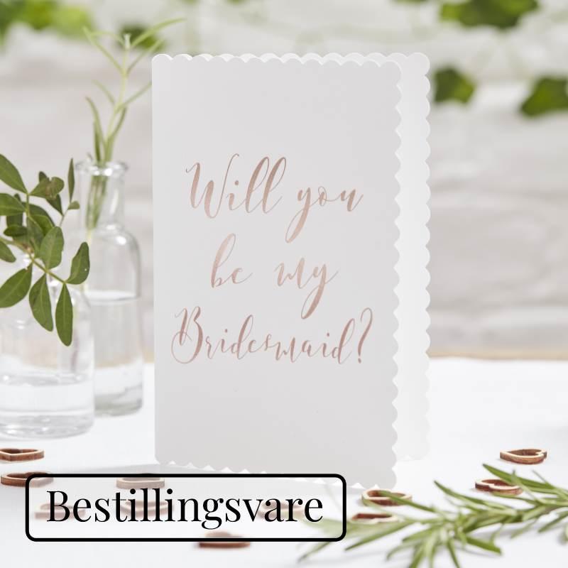 Kort, will you be my bridesmaid - 5 stk