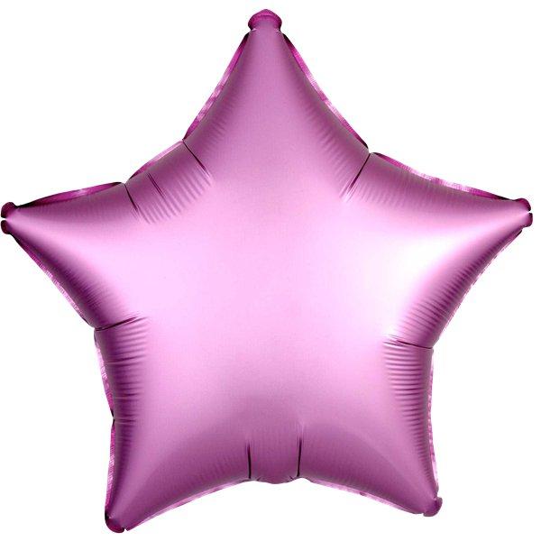 Folieballong, stjerne 45 cm - satin rosa