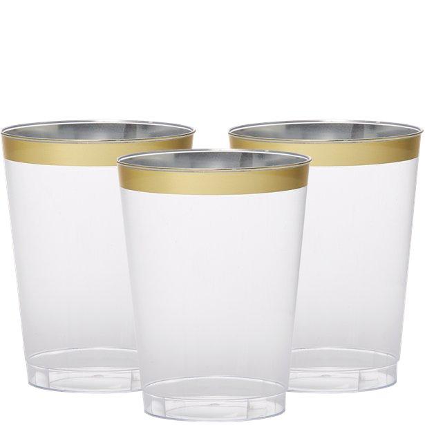 Gjenbruksglass elegant gullkant - 20 stk