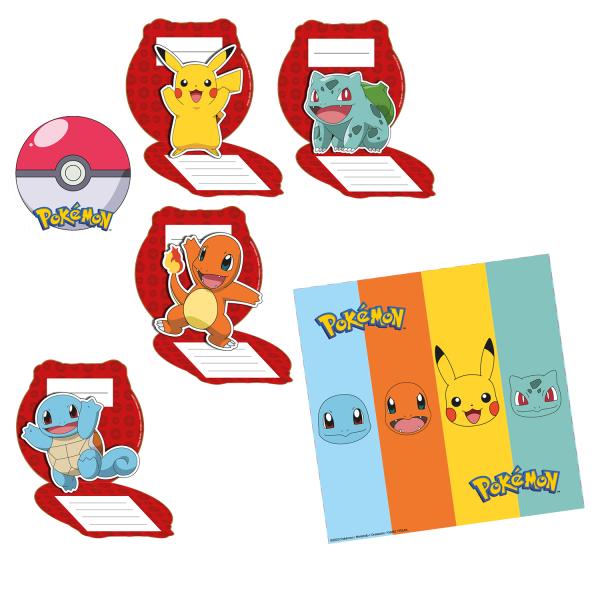 Invitasjoner bursdag, Pokeballer - 8 stk