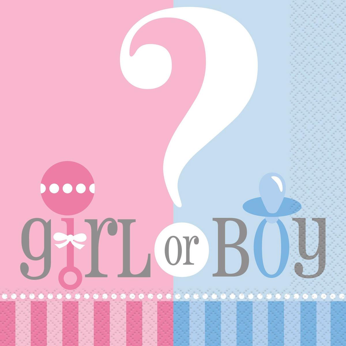 Gender Reveal servietter - 20 stk