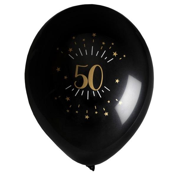 Ballonger svart 50, 23 cm - 8 stk