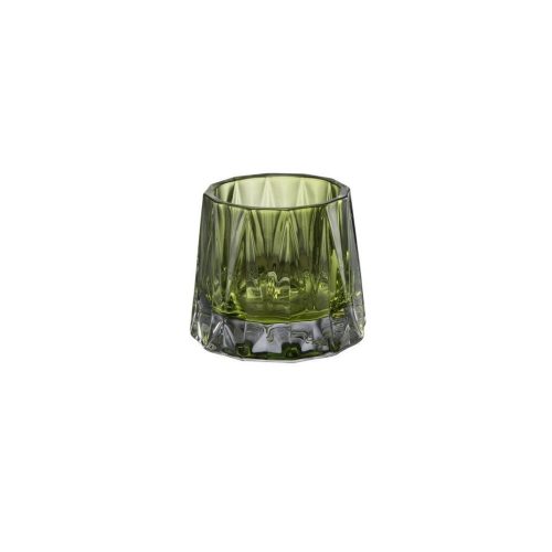 Lysestake glass til telys, elegant stor - Green