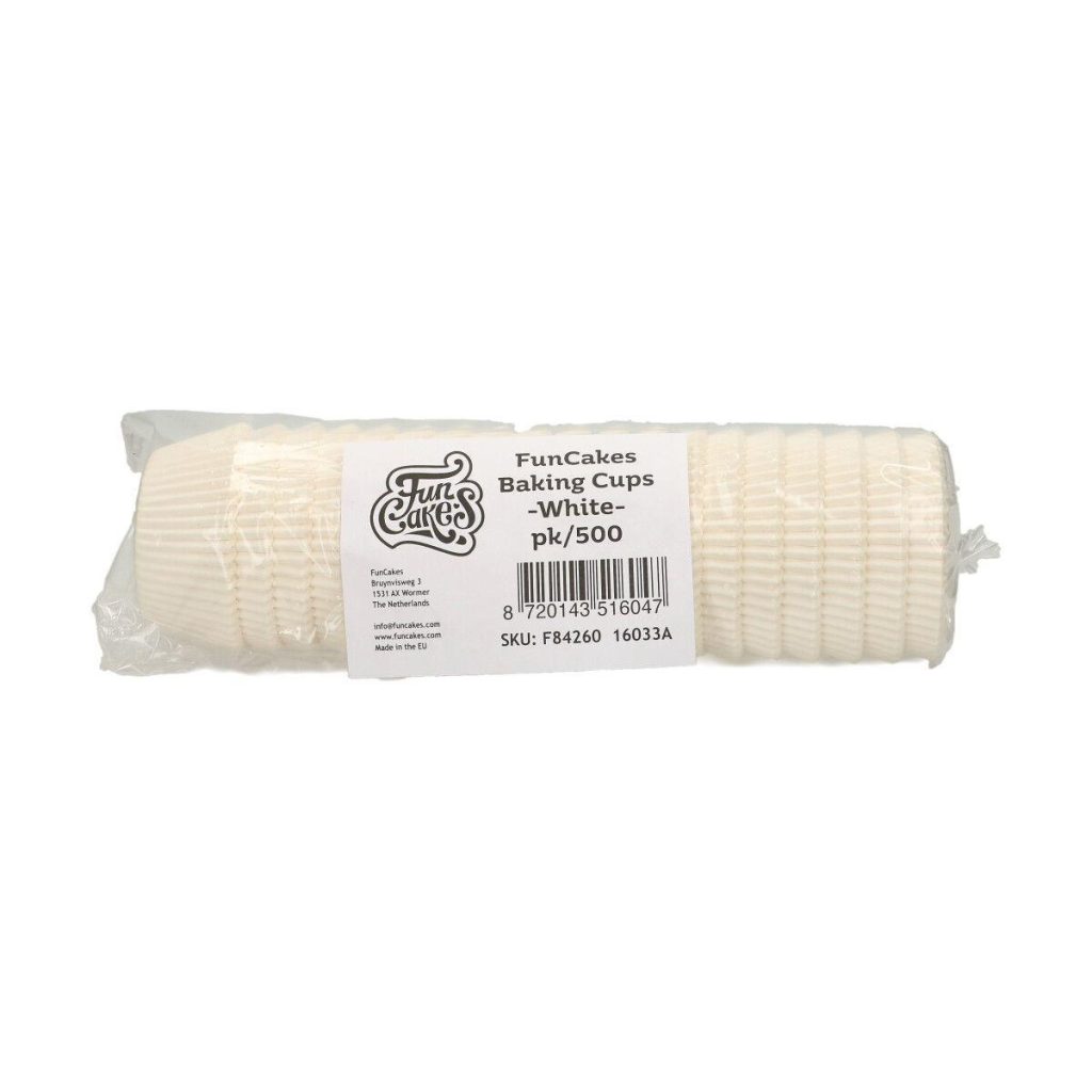 Cupcakeformer, hvit – 500 stk
