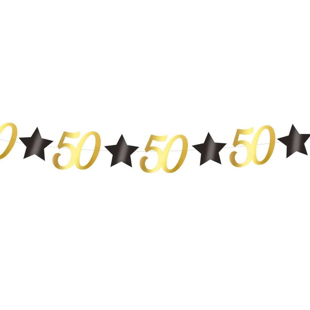 Banner gull og svart - 50år