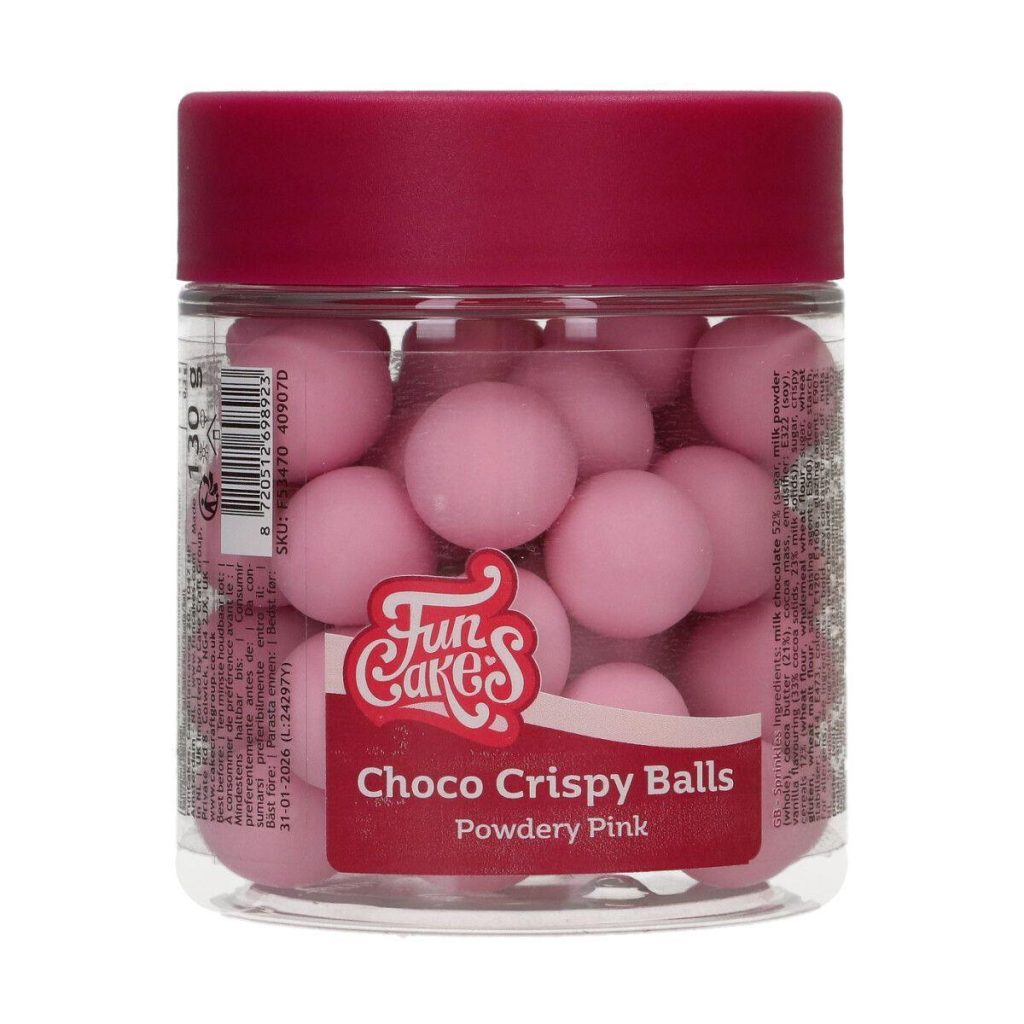 Crispy sjokoladekuler XXL - Matt lys rosa
