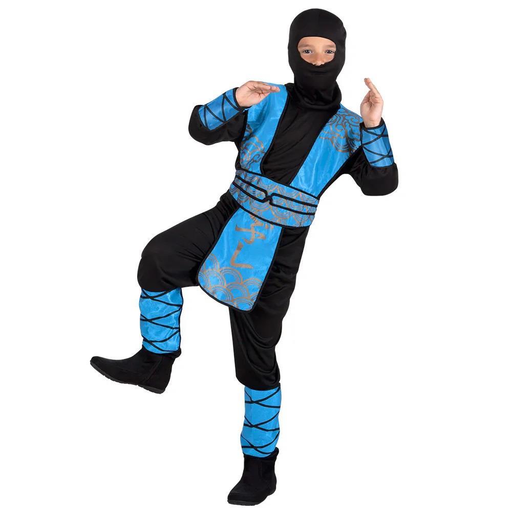 Kostymesett barn - Blå Ninja