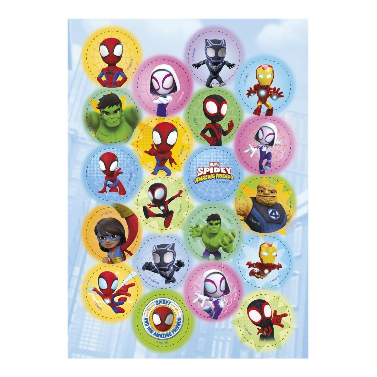 Spiselige kakebilder cupcake, Spidey - 20 stk