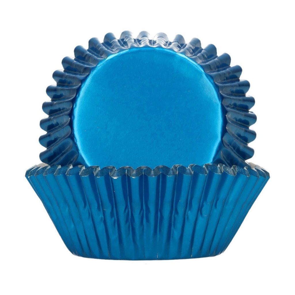 Cupcakeformer, metallic mørk blå - 48 stk