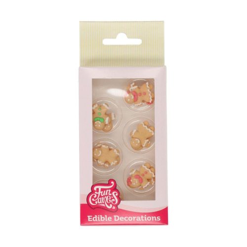 Spiselig kakedekor, pepperkakefigurer - 8 stk