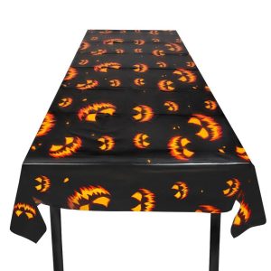 Plastduk skummelt gresskaransikt - 120 x 180 cm