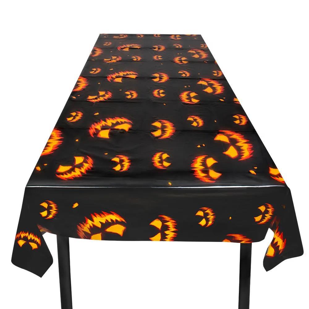Plastduk skummelt gresskaransikt - 120 x 180 cm