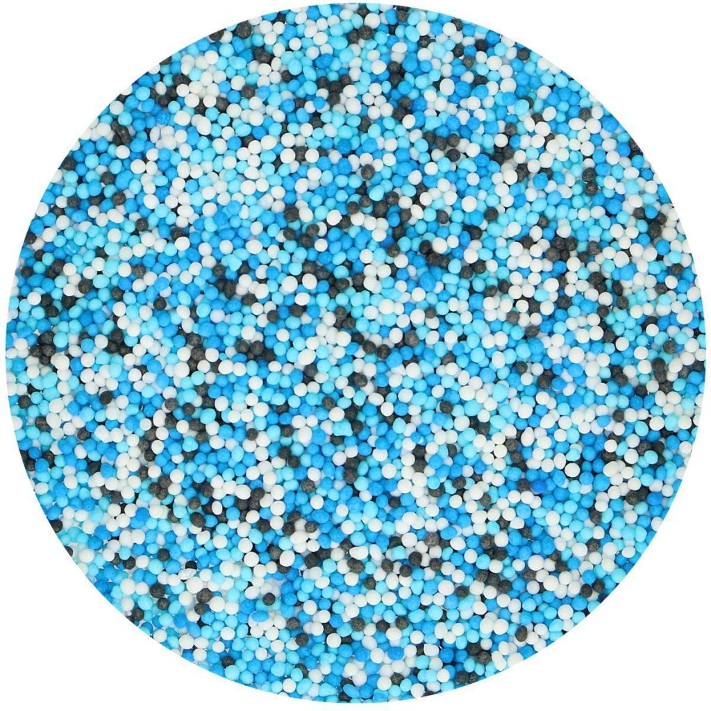 Strøssel sukkerperler mini - Blå miks