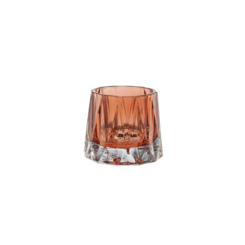 Lysestake glass til telys, elegant stor - Plomme
