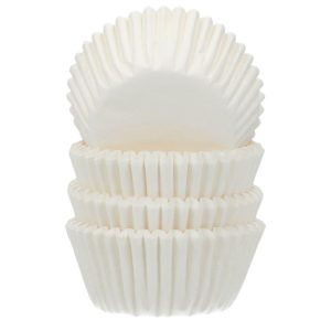 Cupcakeformer mini, hvit – 100 stk