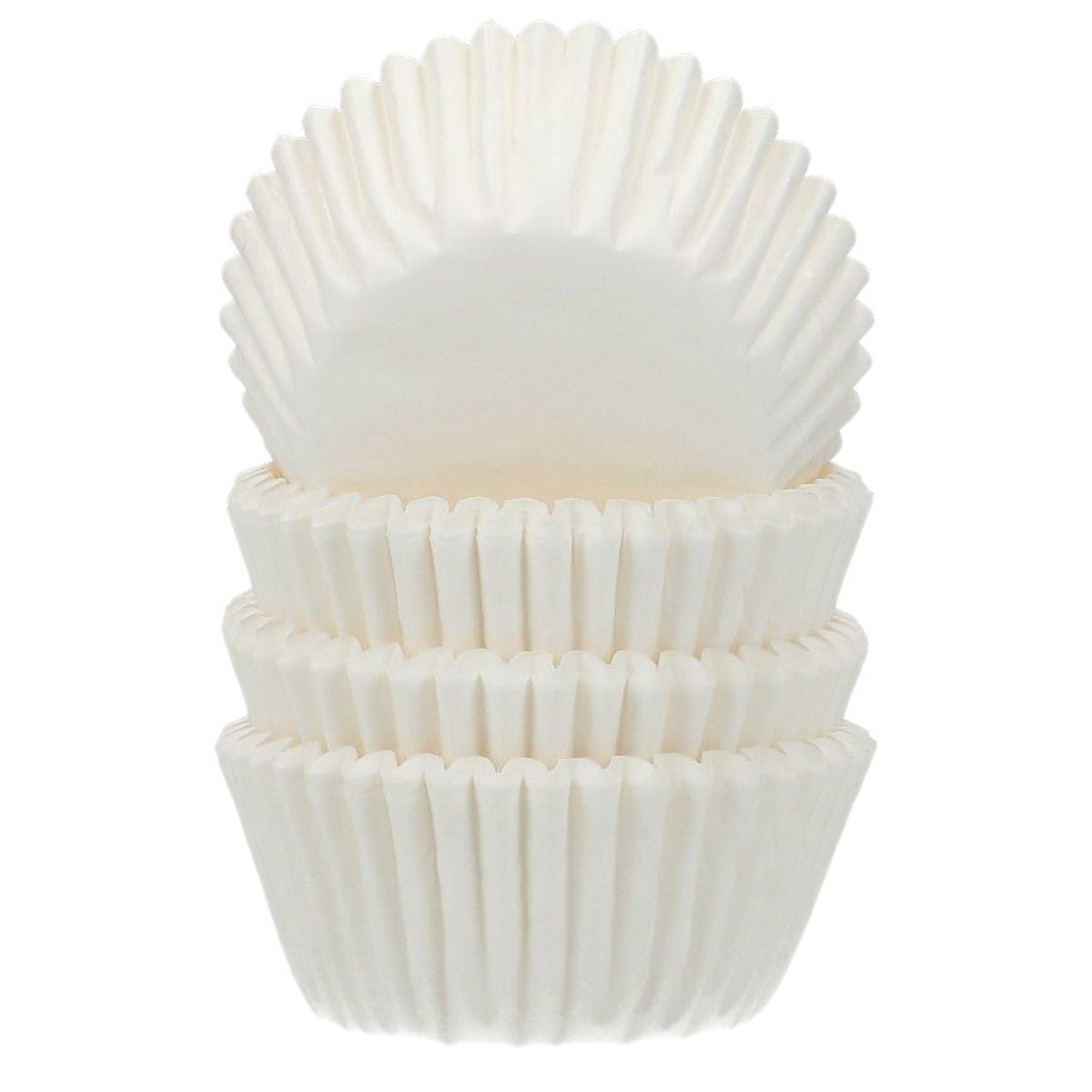 Cupcakeformer mini, hvit – 100 stk