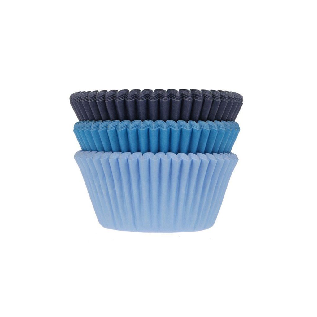 Cupcakeformer, blå miks – 75 stk