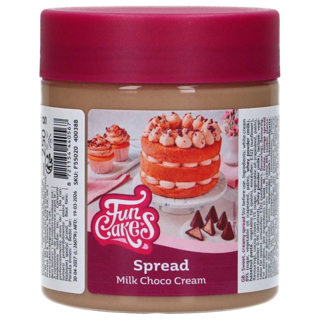 FunCakes kakefyll, Sjokoladekrem Melkesjokolade - 250g