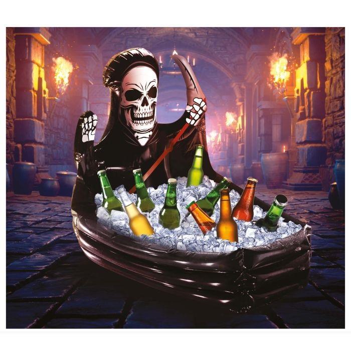 Oppblåsbar kjøletønne, Halloween Reaper - 100x35cm
